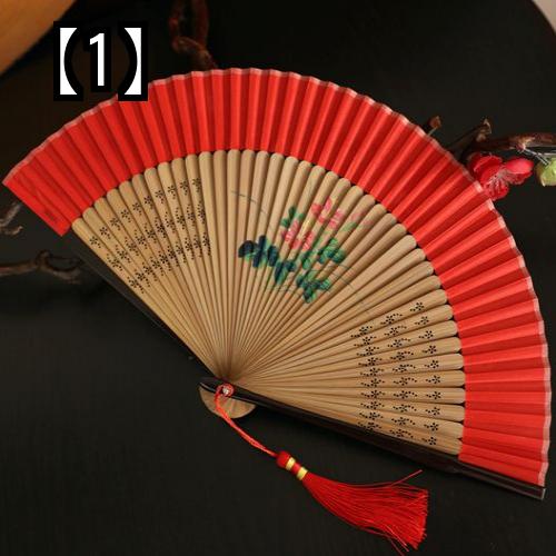 扇子 ブティック 女性ファン 6インチ 折りたたみ ファン キャット ウォーク 手描き ファン 竹 ハンドル 折りたたみ ファン 夏の毎日のファン ダーク グリーン