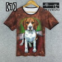 Tシャツ 犬柄 アニマル ドッグ パターン 半袖 メンズとレディースのシャツ 服 デジタル印刷