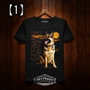 Tシャツ 犬柄 犬 柄 シャツ 男女 ジャーマン シェパード 警察犬 ジャーマン シェパード プリント ラウンド ネック 半袖 コットン