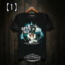 Tシャツ 犬柄 シュナウザー柄 シャツ メンズ レディース ドッグ プリント ラウンド ネック 半袖 コットン カップル シャツ