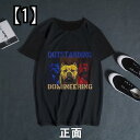 Tシャツ 犬柄 アメリカン ブリー 半袖 シャツ 動物プリント パターン