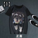 Tシャツ 犬柄 シュナウザー 犬 かわいいペット プリント 柄 服 半袖 シャツ