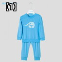 子供用 パジャマ 部屋着 青い象 吸湿 発散性と速乾性の子供用 パジャマ