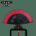 大きな赤い扇子　扇子　中国風女性の夏の古代古典舞踊　ダンスクラフト　手描き　インクジェット扇子　扇子　うちわ　ポータブルファン