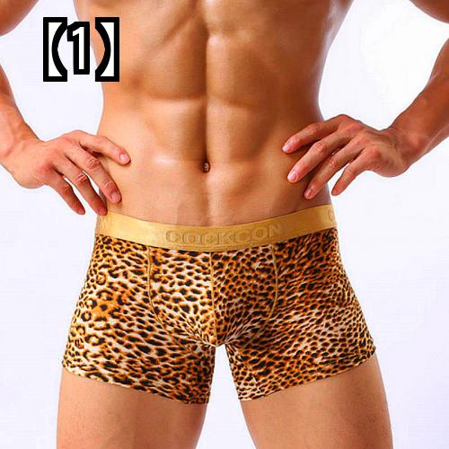 ボクサー ブリーフ ヒョウ柄 レギンス ワイルド ヒョウ柄 ボクサー ブリーフ メンズ セクシー コンベックス ストレッチ フィット ボクサー パンツ メンズ