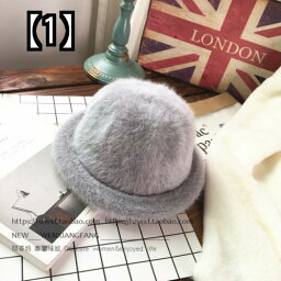 ニットキャップ 帽子 ベルベット ウサギの毛皮 シルクハット 丸い帽子 ファッション 純粋な色 暖かいニット ウールの帽子