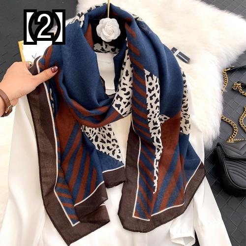 ヒョウ柄 スカーフ ストール おしゃれ 豹柄 ビーチ タオル 綿とリネン 多目的な長いスカーフ ショール