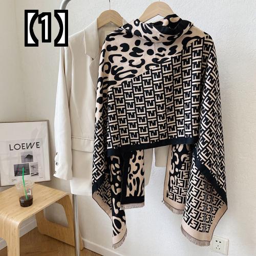 ヒョウ柄 スカーフ マフラー おしゃれ 秋冬 レディース 暖かい アニマル柄 エレガント暖かいスカーフ ショール フェイク カシミア　柔らかいスカーフ