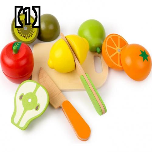 子供のおもちゃ おままごとセット ごっこ遊び 木製の果物と野菜おもちゃ 男の子と女の子 赤ちゃんの遊び場 キッチン