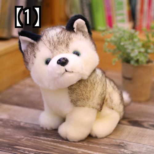 犬 ぬいぐるみ かわいい プレゼント かわいい ハスキー 人形 ぬいぐるみ 子犬 人形 小さな 人形 誕生日 プレゼントのサムネイル