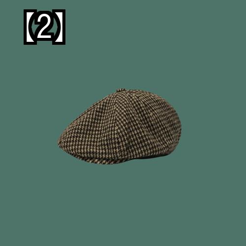 キャスケット帽 ハンチング おしゃれ 帽子 英国の帽子 カジュアルな帽子 オールマッチ キャップ レトロな画家の帽子 格子縞のベレー帽 文学的　八角形の帽子