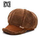 キャスケット帽 おしゃれ 帽子 八角形の帽子 暖か　ぬいぐるみの帽子 カジュアルな帽子 オールマッチ キャップ