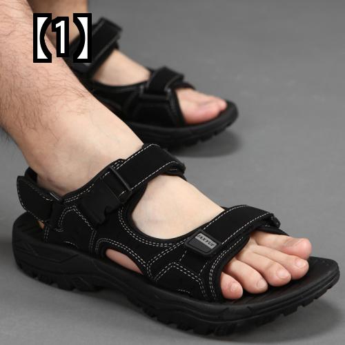サンダル メンズ おしゃれ 運転用 快適 涼しい 革 ビーチシューズ スポーツ レジャー ファッション