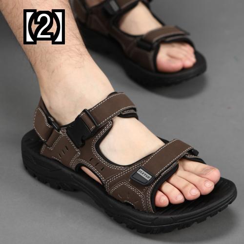 サンダル メンズ おしゃれ 運転用 快適 涼しい 革 ビーチシューズ スポーツ レジャー ファッション