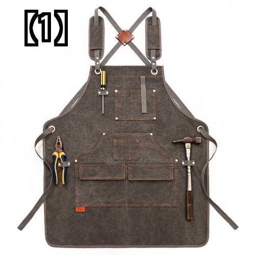 木工 エプロン 作業用エプロン キャンバス エプロン 理髪店 ベーキング カフェ ガーデニング 大工 男女兼用 レストラン ウェイター オーバーオール
