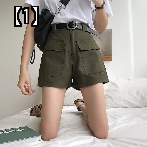 ショートパンツ レディース 短パン ツーリング デニム ショーツ ルーズ シン ラージ サイズ ワイド レッグ ホットパンツ