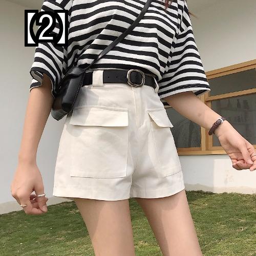 ショートパンツ レディース 短パン ツーリング デニム ショーツ ルーズ シン ラージ サイズ ワイド レッグ ホットパンツ