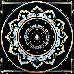 タロットクロス tarot 祭壇 美しい 神秘的 曼荼羅 星 花 魔法陣 テーブル クロス タペストリー インテリア 正方形 グッズ スピリチュアル 黒 ブラック