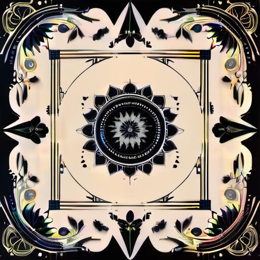 タロットクロス tarot 黒 占い 神秘的 曼荼羅 星 花 魔法陣 ホロスコープス テーブルクロス タペストリー おしゃれ 祭壇 撮影背景 正方形 グッズ アクセサリー