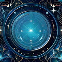 タロットクロス tarot 青 占い 神秘的 曼荼羅 魔法陣 テーブルクロス タペストリー おしゃれ 祭壇 撮影背景 正方形 グッズ アクセサリー