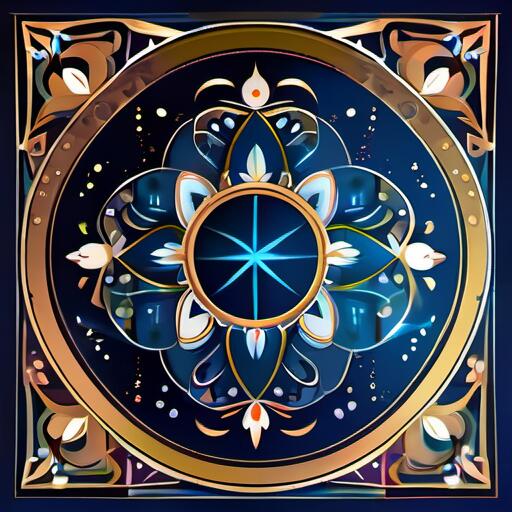 タロットクロス tarot 青 紺 占い 神秘的 曼荼羅 星 花 魔法陣 ホロスコープス テーブルクロス タペストリー おしゃれ 祭壇 撮影背景 正方形 グッズ アクセサリー