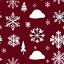 タロットクロス tarot クリスマス 雪の結晶 冬 テーブルクロス タペストリー インテリア 正方形 グッズ かわいい ラグジュアリー 祭壇 赤 レッド