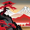 タロットクロス 占い 神秘的 冬 新年 お正月 成人式 辰年 ドラゴン 2024 お祝い 富士山 日の出 和風 タペストリー かっこいい エレガント 祭壇 正方形