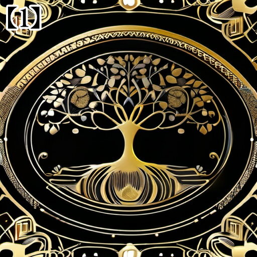 タロットクロス タペストリー 生命の樹 曼荼羅 ボタニカル 正方形 占い 美しい ゴールド風 黒 ブラック