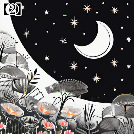 タロットクロス タペストリー tarot 大判 風水 ゴシック 祭壇 黒 ブラック モノクロ 花柄 植物 三日月 星 3