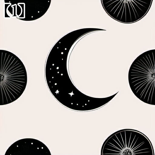 タロットクロス タペストリー tarot 40cm～180cm ポリエステル 祭壇 正方形 黒 ブラック モノクロ 花柄 植物 三日月 星