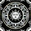 タロットクロス タペストリー tarot 大判 風水 ゴシック 祭壇 黒 ブラック 太陽