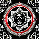 タロットクロス タペストリー tarot 大判 風水 ゴシック 祭壇 黒 ブラック 太陽 2