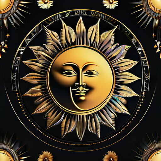 タロットクロス タペストリー tarot 大判 風水 ゴシック 祭壇 黒 ブラック 太陽 1