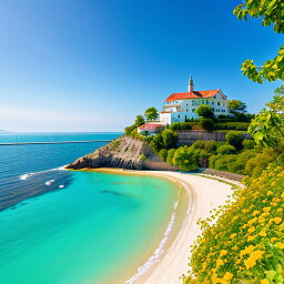 タペストリー インテリア 夏 海 ヨーロッパ風 リゾート 自然風景 花 春 タロットクロス おしゃれ 撮影背景