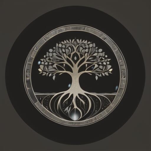 タロットクロス 黒 生命の樹 月 おしゃれ タペストリー 小さめ 大判 インテリア 20cm～120cm 壁 ウォールアート 正方形 占い グッズ 撮影背景 祭壇