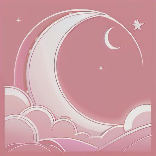 Tarot Card - タロットクロス ピンク 三日月 かわいい タペストリー 小さめ 大判 20cm～120cm プリント インテリア 祭壇 占い グッズ