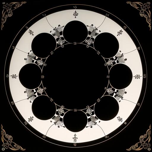 タロットクロス 黒 ホロスコープス 小さめ 大判 20cm～120cm タペストリー インテリア 祭壇 撮影背景 正方形 占い グッズ