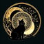 タロットクロス 黒 猫 生命の樹 小さめ 大判 20cm～120cm おしゃれ かわいい タペストリー インテリア 祭壇 撮影背景 正方形 占い グッズ