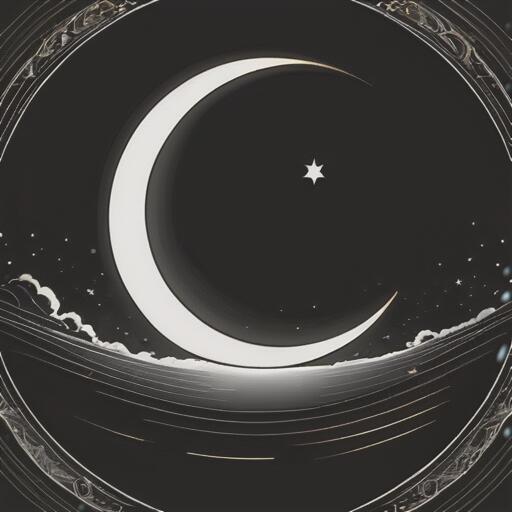 タロットクロス 黒 三日月 タペストリー 小さめ 大判 20cm～120cm プリント インテリア 祭壇 占い グッズ