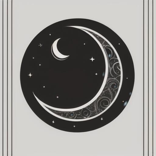 Tarot Card - タロットクロス 黒 三日月 タペストリー 小さめ 大判 20cm～120cm プリント インテリア 祭壇 占い グッズ