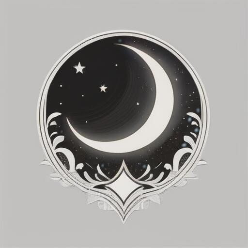 タロットクロス 黒 三日月 タペストリー 小さめ 大判 20cm～120cm プリント インテリア 祭壇 占い グッズ