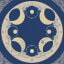 タロットクロス 青 紺 ブルー ホロスコープス 小さめ 大判 月 20cm～120cm おしゃれ タペストリー インテリア チャイナ風 壁 ウォールアート 正方形 占い グッズ