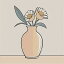 タペストリー 韓国風 花瓶 ウォールアート 壁 ベージュ おしゃれ インテリア ボタニカル タロットクロス 小さめ 大判 20cm～120cm 正方形 占い グッズ