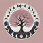 タロットクロス 生命の樹 月 神秘的 ピンク おしゃれ タペストリー インテリア 小さめ 大判 20cm～120cm 正方形 占い グッズ 祭壇