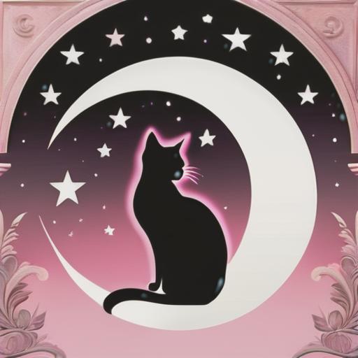 タロットクロス tarot 占い 神秘的 タペストリー おしゃれ 祭壇 撮影背景 正方形 グッズ アクセサリー 黒 ピンク 月 猫 星 夜 白 夜空 雲 シルエット アート