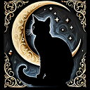 タロットクロス tarot 占い 神秘的 タペストリー おしゃれ 祭壇 撮影背景 正方形 グッズ アクセサリー 黒 緑 猫 月 星 夜 魔法 黄色 神秘 アート...