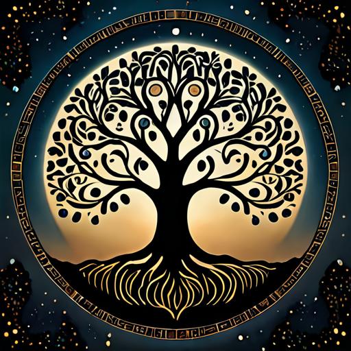 タロットクロス tarot 占い 神秘的 タペストリー おしゃれ 祭壇 撮影背景 正方形 グッズ アクセサリー 紺 黒 ベージュ 生命の樹