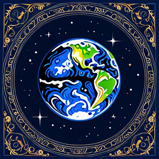 タロットクロス tarot 占い 神秘的 タペストリー おしゃれ 祭壇 撮影背景 正方形 グッズ アクセサリー 青 白 紺 地球 宇宙 惑星 星 絵画