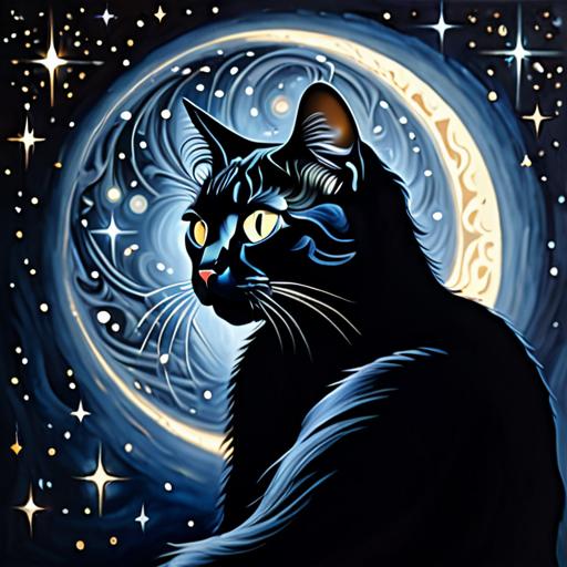 タロットクロス tarot 占い 神秘的 タペストリー おしゃれ 祭壇 撮影背景 正方形 グッズ アクセサリー 青 黒 白 猫 夜 月 宇宙 星