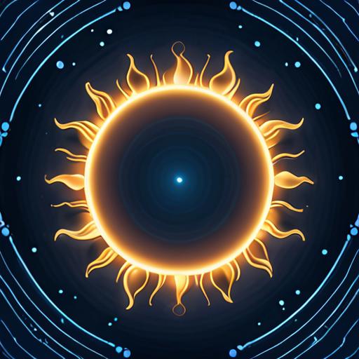 楽天フロントップ楽天市場店タロットクロス tarot 占い 神秘的 タペストリー おしゃれ 祭壇 撮影背景 正方形 グッズ アクセサリー 青 黒 オレンジ 太陽 光 エネルギー 中心 円